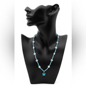 Ethereal Blue‎ Bloom & Crown Choker | Timeless Aura Statement Piece